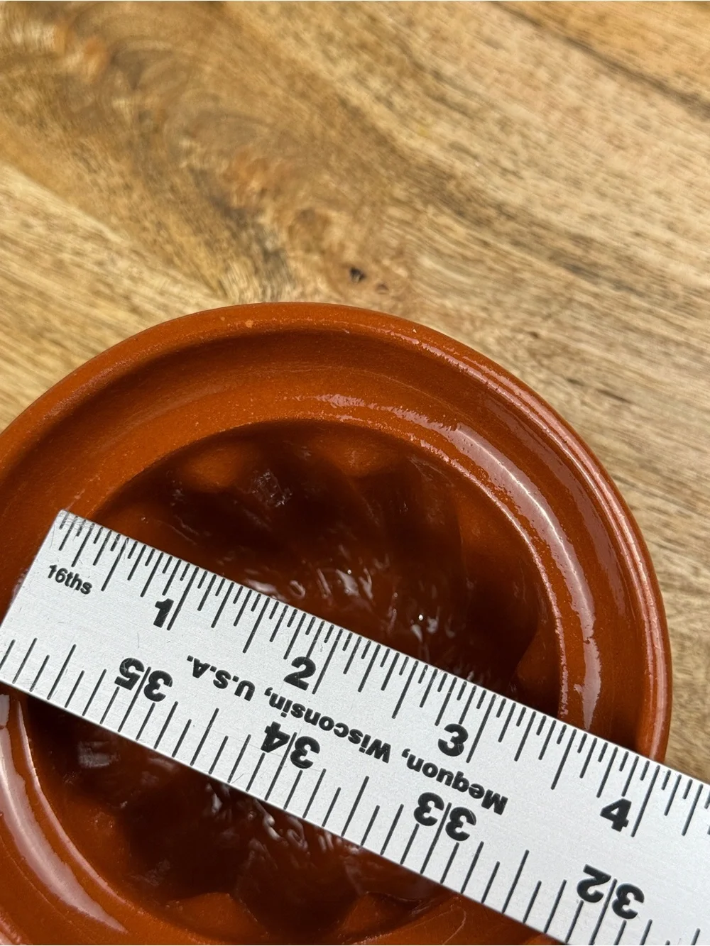 Vintage Terracotta Gugelhupf Mini Bundt Mold Brown Glazed Pottery